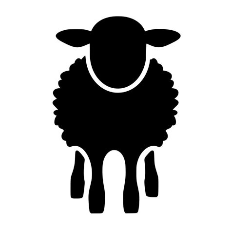 Farmyard Delight: Sheep Front Silhouette SVG Download for Cricut ...