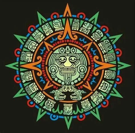 Sol azteca. | Aztec art, Mayan art, Maya art