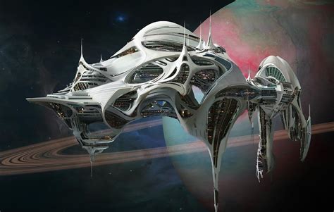 concept ships: The Otherworldy Adventures of Tyler Washburn space station by Dylan Cole