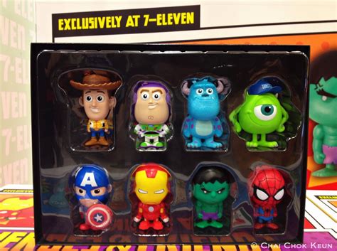 7-Eleven Marvel heroes and Disney Pixar characters Figurines