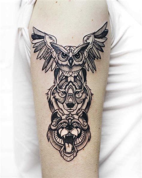 Animal spirit totem tattoo by Sasha Kiseleva - Tattoogrid.net