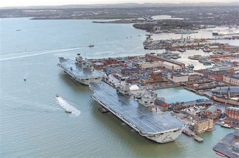 Portsmouth Naval Base, featuring Queen Elizabeth, Prince of Wales ...