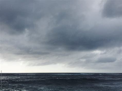 "Dark Storm Clouds Over Pacific Ocean, North Shore, Oahu, Hawaii" by ...