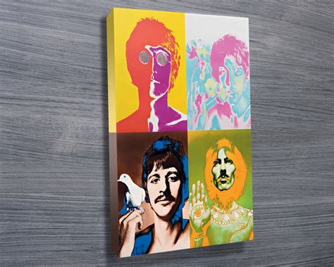 The Beatles Pop Art Canvas Print in Andy Warhol style