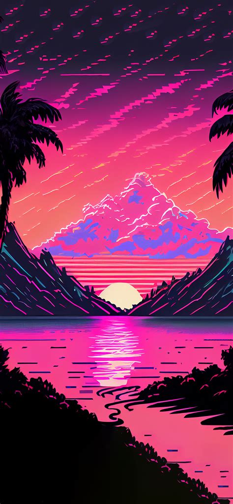 Vaporwave Sunset & Gulf Wallpaper - Vaporwave Wallpaper Phone