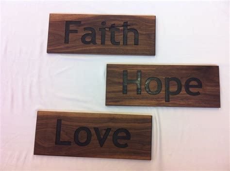 Faith Hope Love Wall Art by BobrowWoodworking on Etsy, $40.00 | Love wall art, Faith hope love ...