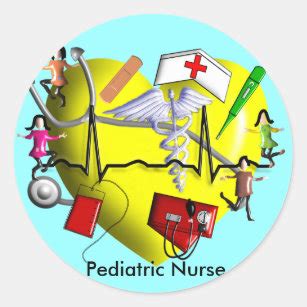 Pediatric Nurse Stickers | Zazzle