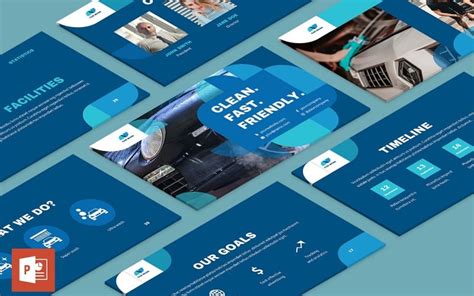 Car Wash Presentation PowerPoint template - TemplateMonster