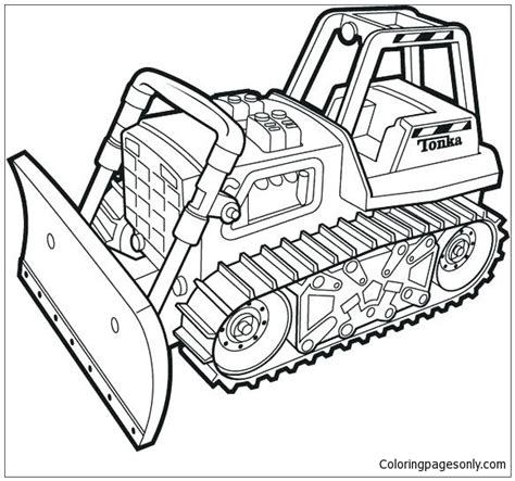 Bulldozer Monster Truck Coloring Page - Free Printable Coloring Pages