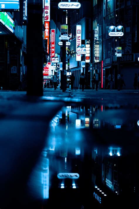 HD wallpaper: reflection of city night lights, japan, tokyo, nightnight time | Wallpaper Flare