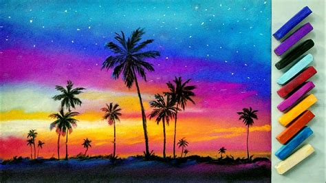 Landscape Pastel Drawing at GetDrawings | Free download