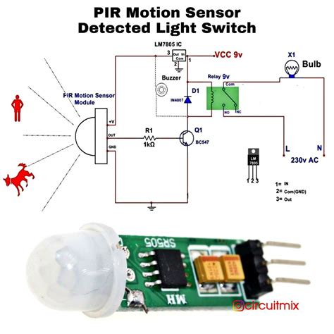 Pir Motion Sensor Arduino Circuit Diagram