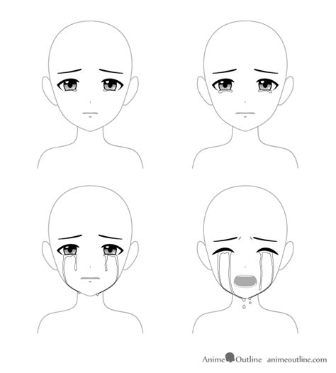 4 Ways to Draw Crying Anime Eyes & Tears - AnimeOutline