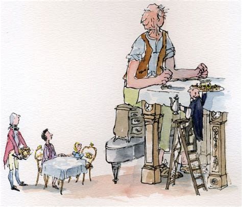 BFG and Sophie having breakfast with the Queen | Quentin blake illustrations, Bfg, Quentin blake