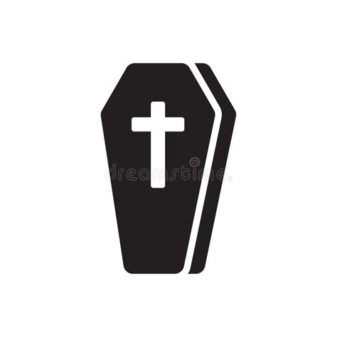 Halloween Coffin Silhouette Flat Icon Vector for Your Website Design, Logo, App, UI ...