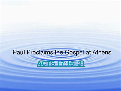 PPT - Book of Acts – Paul in Athens Acts 17:16-21 Week 31 PowerPoint ...