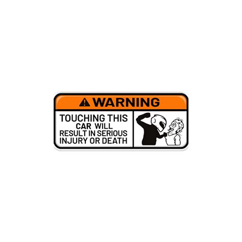 Warning Car Sticker – Orbiz Creativez