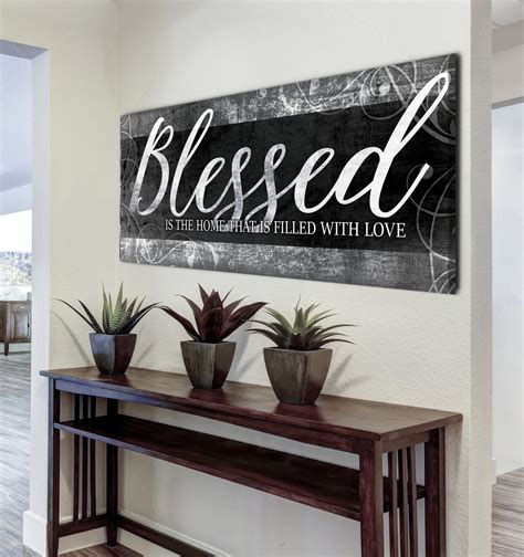 Christian Wall Art: Blessed Is The Home (Wood Frame Ready To Hang ...