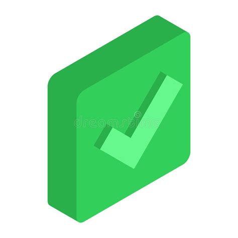 Green Square Element Icon, Isometric 3d Style Stock Vector - Illustration of isometric, button ...