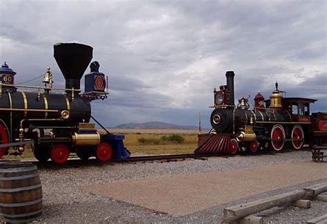 1869 Transcontinental Railroad PHOTO Golden Spike Ceremony Train Promontory Utah Collectible ...