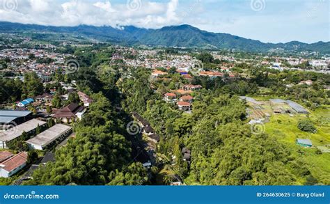 Aerial View of the Beautiful Scenery on Top of Hill Puncak Bogor. Bogor, Indonesia, December 22 ...