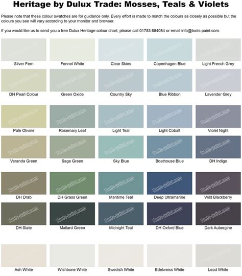 10 best Colour charts images on Pinterest | Colour chart, Dulux trade ...