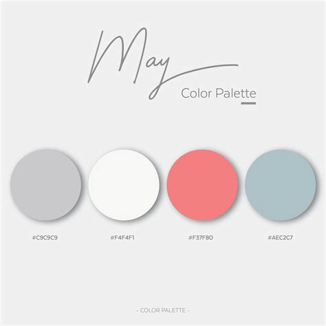 Color Palette - May | Hex color palette, Color palette design, Color palette