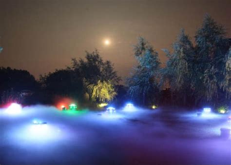 Garden Decoration Misting Lighted Fountain , Indoor Stage Fog Mist Fountain