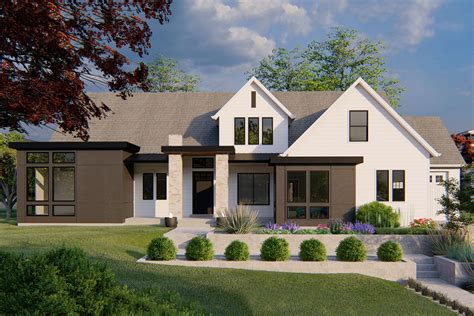 Exclusive One-Story House Plan with Modern Farmhouse Exterior - 910074WHD | Architectural ...