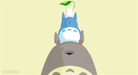 Totoro minimalist by MinimalistWallpaper | Anime backgrounds wallpapers ...