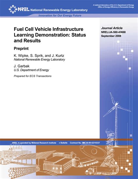 (PDF) Fuel Cell Vehicle and Infrastructure Learning Demonstration Status and Results