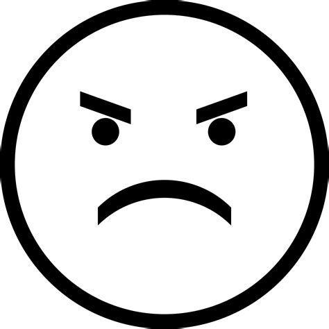 Angry Face Clipart Black And White Png Goimages Super | Images and Photos finder