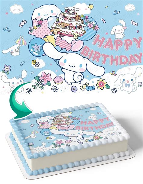 Hello Kitty Cinnamoroll Kawaii Sanro SHK Edible Cake Toppers – Edible Cake Topper Corp