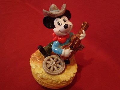 VINTAGE DISNEY CHARACTERS MICKEY MOUSE MUSIC BOX 6.5" TALL MINT CONDITION!! -- Antique Price ...