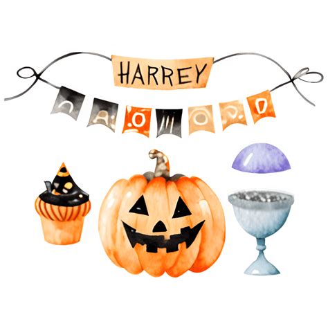 Halloween Party Decor Clip Art · Creative Fabrica