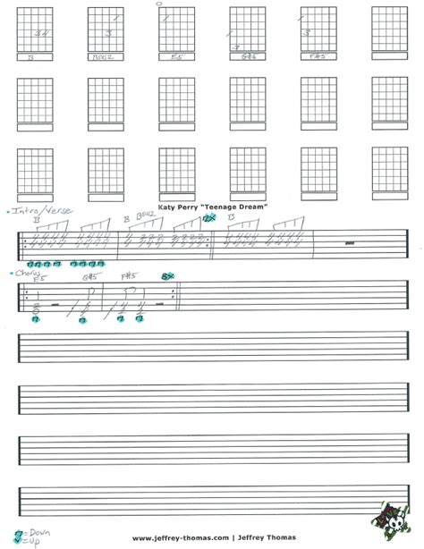 Katy Perry Teenage Dream Guitar Chords