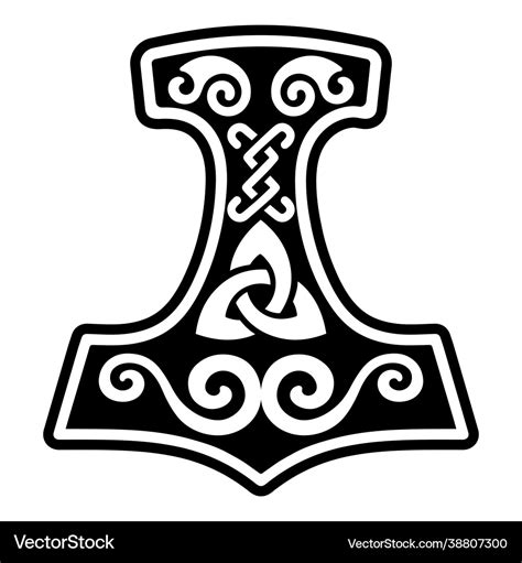 Scandinavian viking design thors hammer Royalty Free Vector