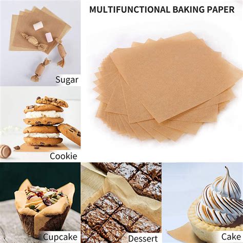 1000 Pcs Unbleached Parchment Paper Baking Sheets, Inches Non-Stick Precut Baking Parchment ...