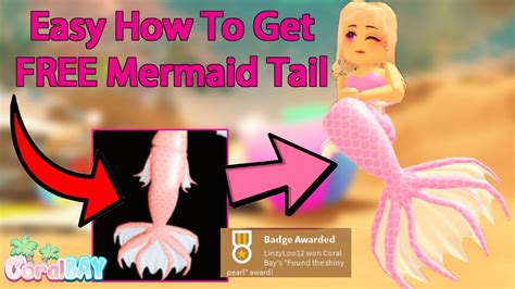 EASY How To Get A FREE Mermaid Tail Roblox Coral Bay Perfect Game For Royale High Fans - YouTube