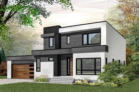 Modern House Plan With Master-Up With Outdoor Balcony - 22487DR | Architectural Designs - House ...