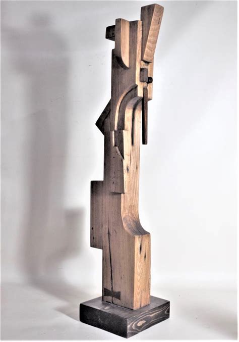 Signed Modern Abstract Constructivist Styled Wooden Sculpture at 1stDibs | abstract wood ...