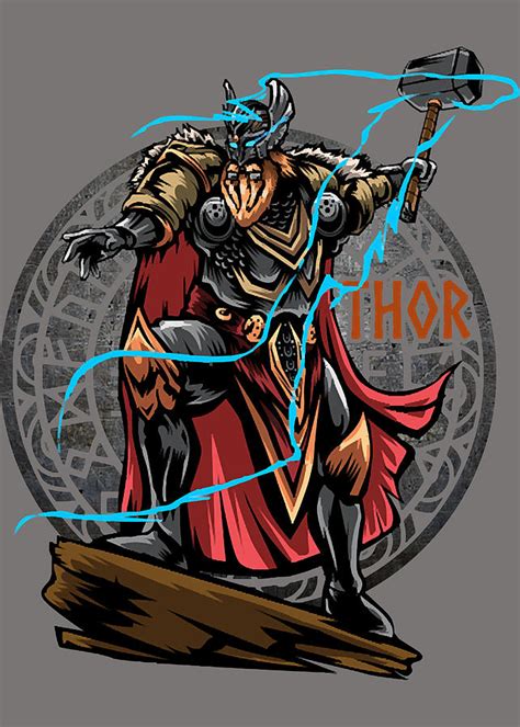 Thor Norse Mythology Valhalla Viking Nordic Gods Digital Art by Eloise Ogden - Pixels