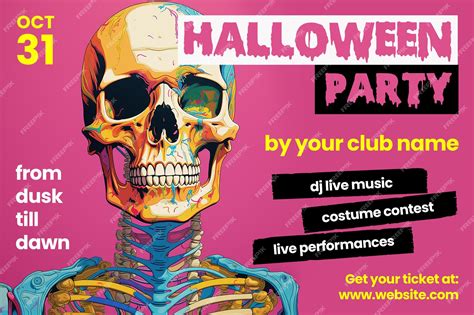 Premium PSD | Halloween poster template psd halloween night party flyer banner social media post ...