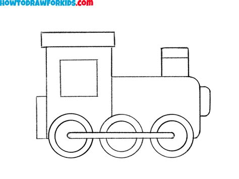 How to Draw a Train - Easy Drawing Tutorial For Kids