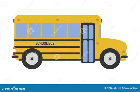 Cute Cartoon Vector Illustration Of A School Bus | CartoonDealer.com ...