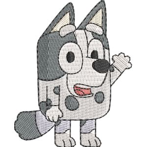 Muffin Heeler Bluey Free Machine Embroidery Design Download in PES, JEF, VP3 Formats