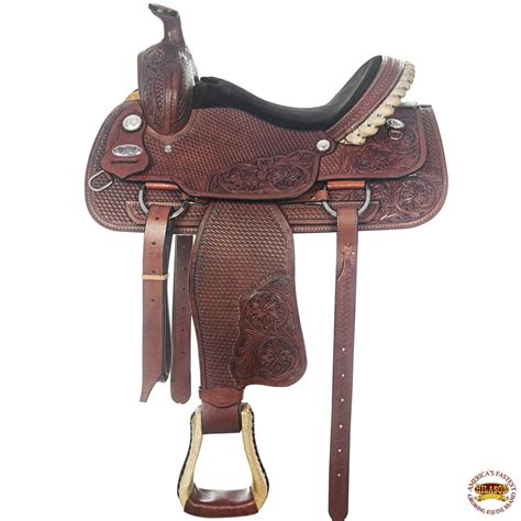 15 In Western Horse Saddle Leather Ranch Roping Cowboy Hilason - Walmart.com - Walmart.com