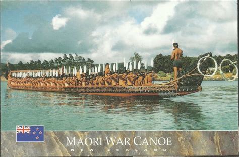 Ship Theme Gallery: Maori War Canoe - Ngatokimatawhaorua - Postcard