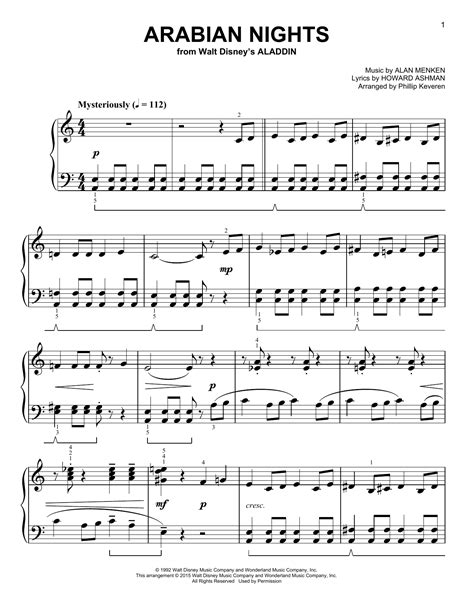 Arabian Nights | Sheet Music Direct