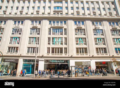 Primark Shopping center. Gran Via street, Madrid, Spain Stock Photo - Alamy